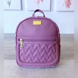 BETSEY JOHNSON Purse Dakota Small Floral Backpack - Purple LBDAKOTA